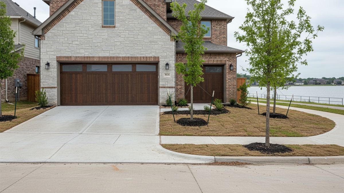 Newer two-story home with a stone front and a two-car plus single garage in Phillips Creek Ranch, Frisco